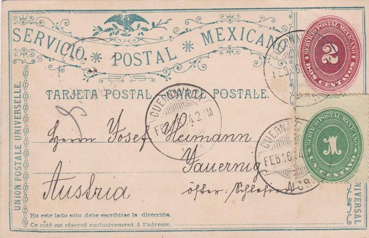 Amerika, Mexiko, dofr. 1894 - Javorník (Jeseník), s přích., velmi  - Celiny