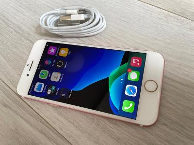 APPLE iPhone 7 128gb ROSE GOLD 100%FUNKČNÍ 96++%VZHLED+NEW kabel OD1KČ