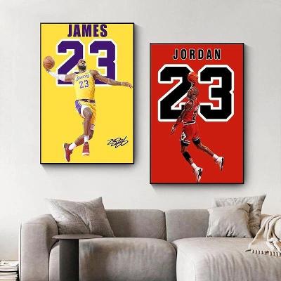 Michael Jordan / LeBron James - plakát na plátně 60 x 90 cm NBA