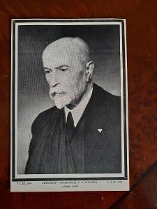 T.G.Masaryk , smuteční razítko Praha 7 CIZINA +poštovní  Praha 1
