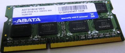ADATA 2GB 2Rx8 PC3-10600S-999, DDR3, 1333 MHz