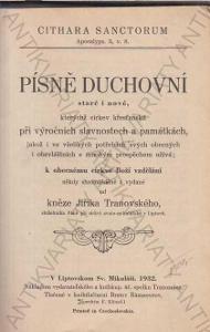 Písně duchovní staré i nové Jiří Tranovský 1932