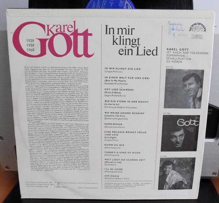 Karel Gott In Mir Klingt Ein Lied SUPRAFON Vinyl LP CSRR