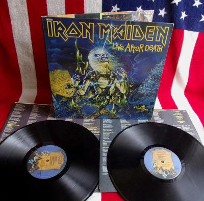 💥 2LP: IRON MAIDEN - LIVE AFTER DEATH, Made in USA 1975