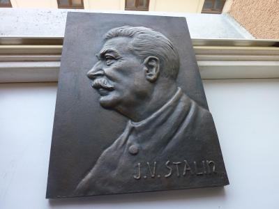 Stalin, bronzová plastika,značená