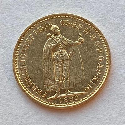 Rakousko Uhersko FJI. zlatá 10 koruna uherská 1899 KB originální ražba