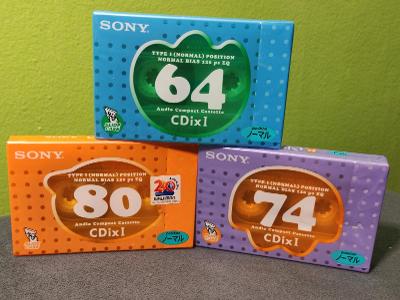Sony Cdix,různá minutáž,celkem 3 ks,jap.trh