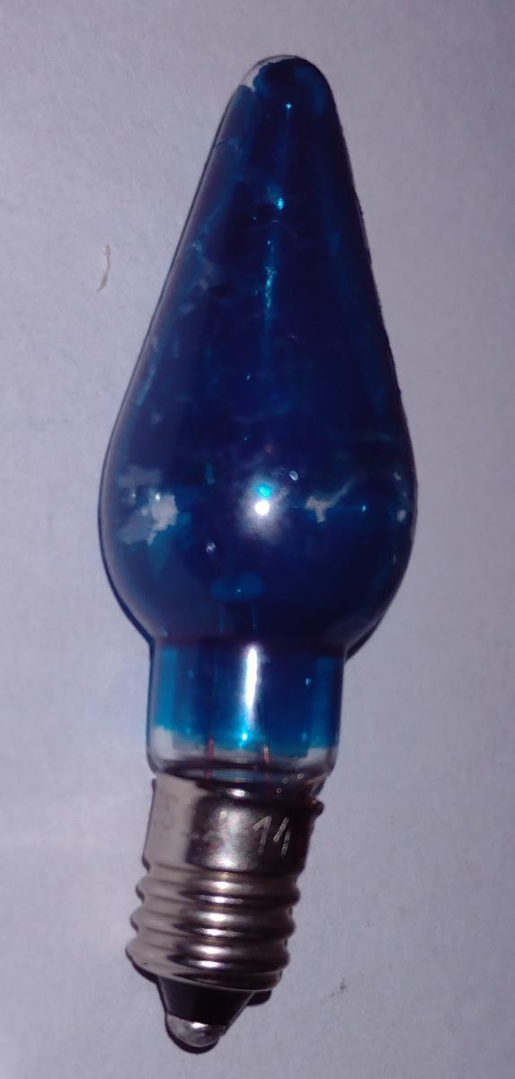 Vánoční elektrické svíčky Žárovka modrá Plamen Originál Tesla s vadou