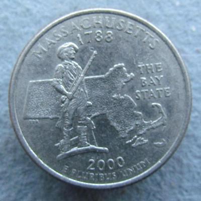 USA 25 centů 2000 Massachusetts
