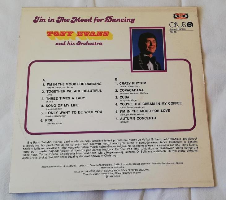 Stará LP deska - Im in The Mood for Dancing - Tony Evans - LP / Vinylové desky