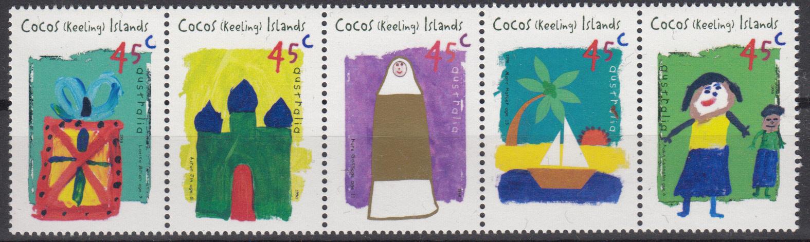 Kokosové ostrovy ** Mi.362-66 Dětské kresby - Známky