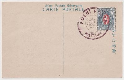 ČSR I., Polní pošta na Rusi (Sibiř), 1920, japonská pohlednice, Lvíček