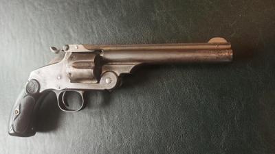 US revolver Smith & Wesson 44 russian SA TOP stav do 1890 + náboje
