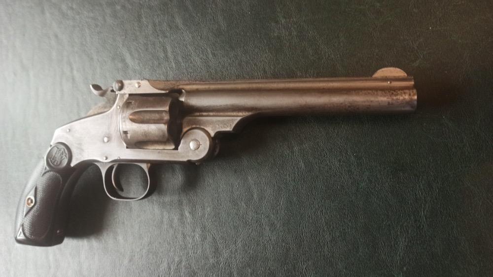 US revolver Smith & Wesson 44 russian SA TOP stav do 1890 + náboje - Sběratelské zbraně
