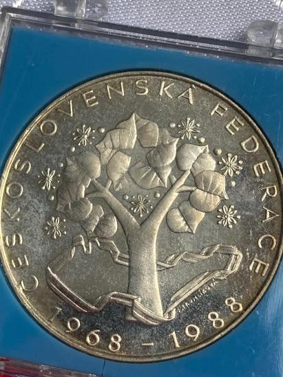 500 Kčs Československá federace 1968-1988 stříbrná mince - Numismatika Česko