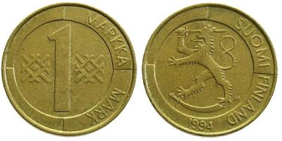 R5G6637 FINSKO 1 MARKA 1994 Alu-Bronze