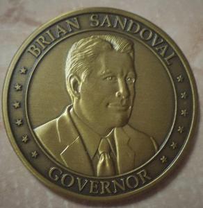 pamětní medaile - guvernér BRIAN SANDOVAL - USA - Nevada