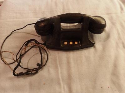 Zajímavý starý bakelitový domovní telefon 
