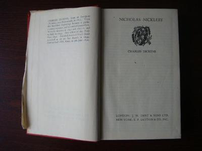 Kniha; knížka; NICHOLAS NICKLEBY; Dickens; román; Anglie; Anglická