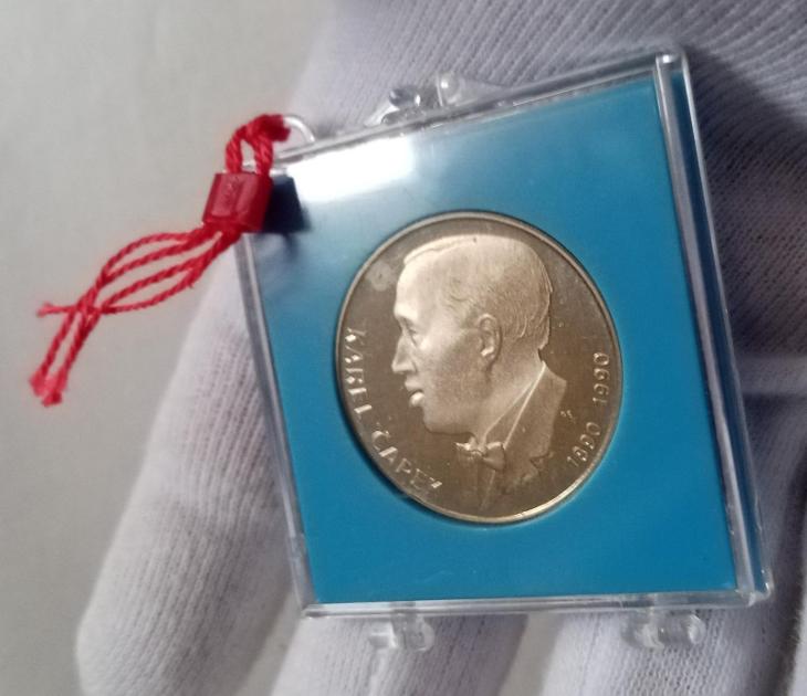 Stříbrná mince 100 Kčs Karel Čapek - proof! - Numismatika Česko
