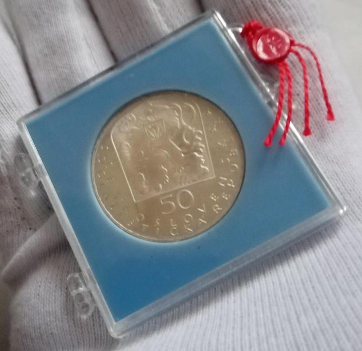 Stříbrná mince 50 Kčs P.O. Hviezdoslav - proof! - Numismatika Česko