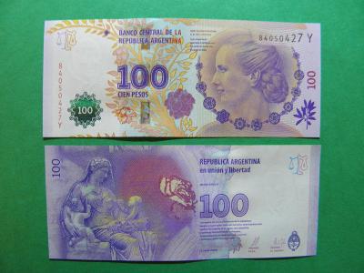 100 Pesos ND(2012) Argentina - výroční - P358b - UNC - /Y275/