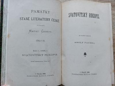 kniha - SVATOVÍTSKÝ RUKOPIS vydávané Maticí Českou - rok 1886