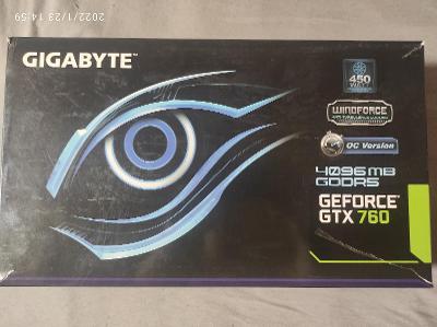 Gigabyte nVidia GeForce GTX 760 Windforce OC 4GB plně funkční GPU