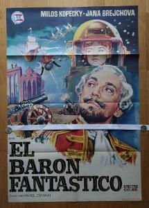 Velký filmový plakát Baron Prášil - K. Zeman, M. Kopecký, J.Brejchová