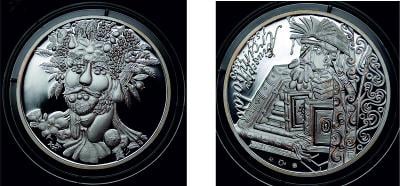 Giuseppe Arcimboldo - stříbro      Stříbrná pamětní medaile 1 Oz