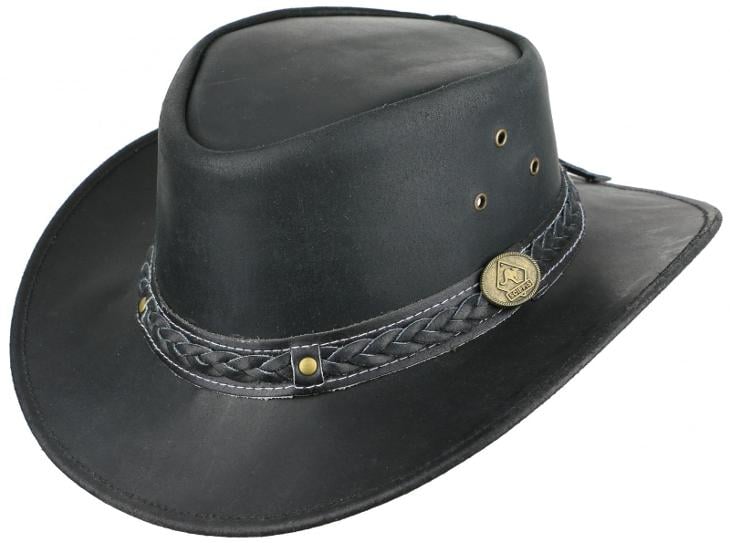 Australský klobouk kožený - WILLIAMS black - Oblečení, obuv a doplňky