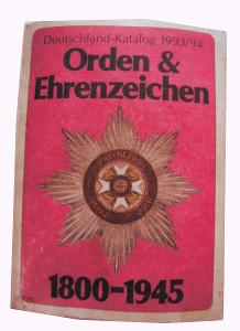 Katalog Řády a vyznaménání  1800-1940/ vydáno  1993/94