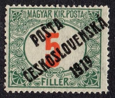 PČ1919 uherská doplatní "červené číslice" 5f typ I Pof. 133 ** / A51