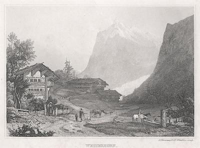 Wetterhorn, Winkles, oceloryt, (1840)
