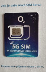 5G SIM karta 100 GB Datamánie O2 za 300 Kč/měsíc