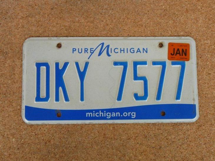 USA SPZ, Michigan originál... - Motoristické registrační značky