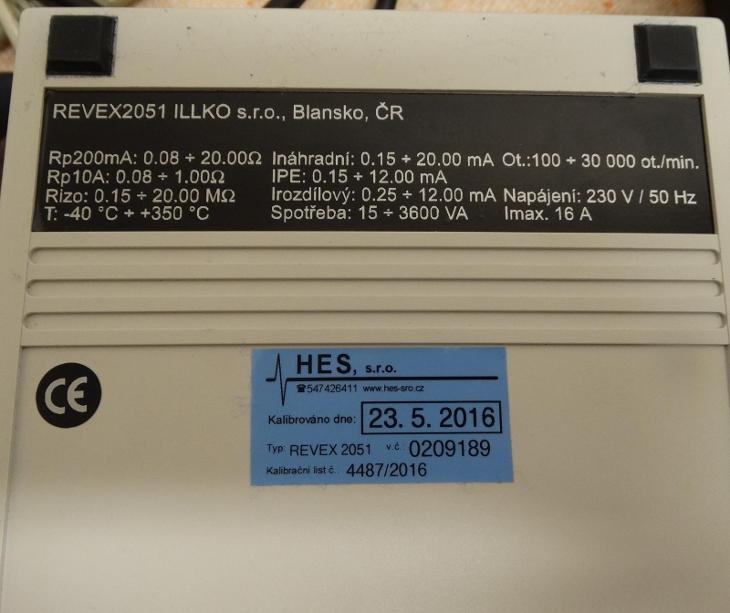 Měřič REVEX 2051 – přístroj pro kontroly a revize el. spotřebičů - Měřicí přístroje