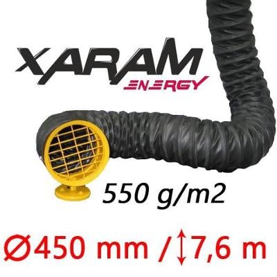 Nehořlavá a antistatická flexibilní hadice XARAM Energy délka 7,6m 310