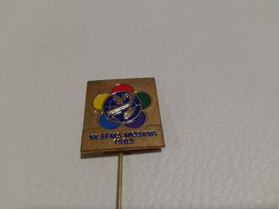 Odznak 12. světový festival mládeže a studentstva 1985 Moskva