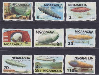 Nikaragua 1977 ** vzducholode komplet mi. 1976-1984