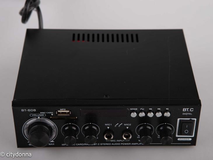 Docooler BT-608 Mini zesilovač Audio MP3 přehrávač FM rádio BT/Od 1Kč!