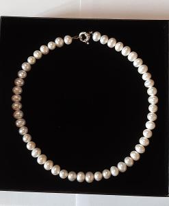 Pearls & Colors R89-AML-WH 42 cm (8-9mm) -perlový náhrdelník bílý