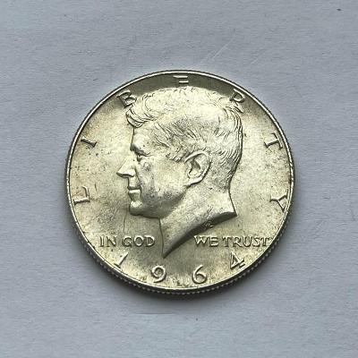 Stříbrná mince - Half Dollar USA 1964 - Vzácnější