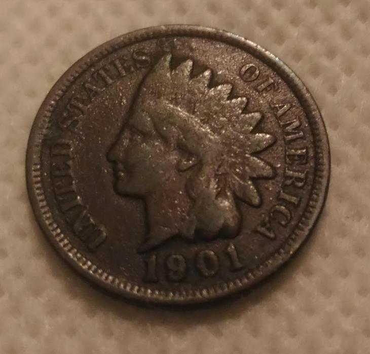mince USA 1 cent 1901 INDIÁN - Numismatika