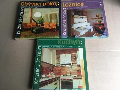 Tři publikace ze století minulého: Kuchyň, Ložnice a Obývací pokoj