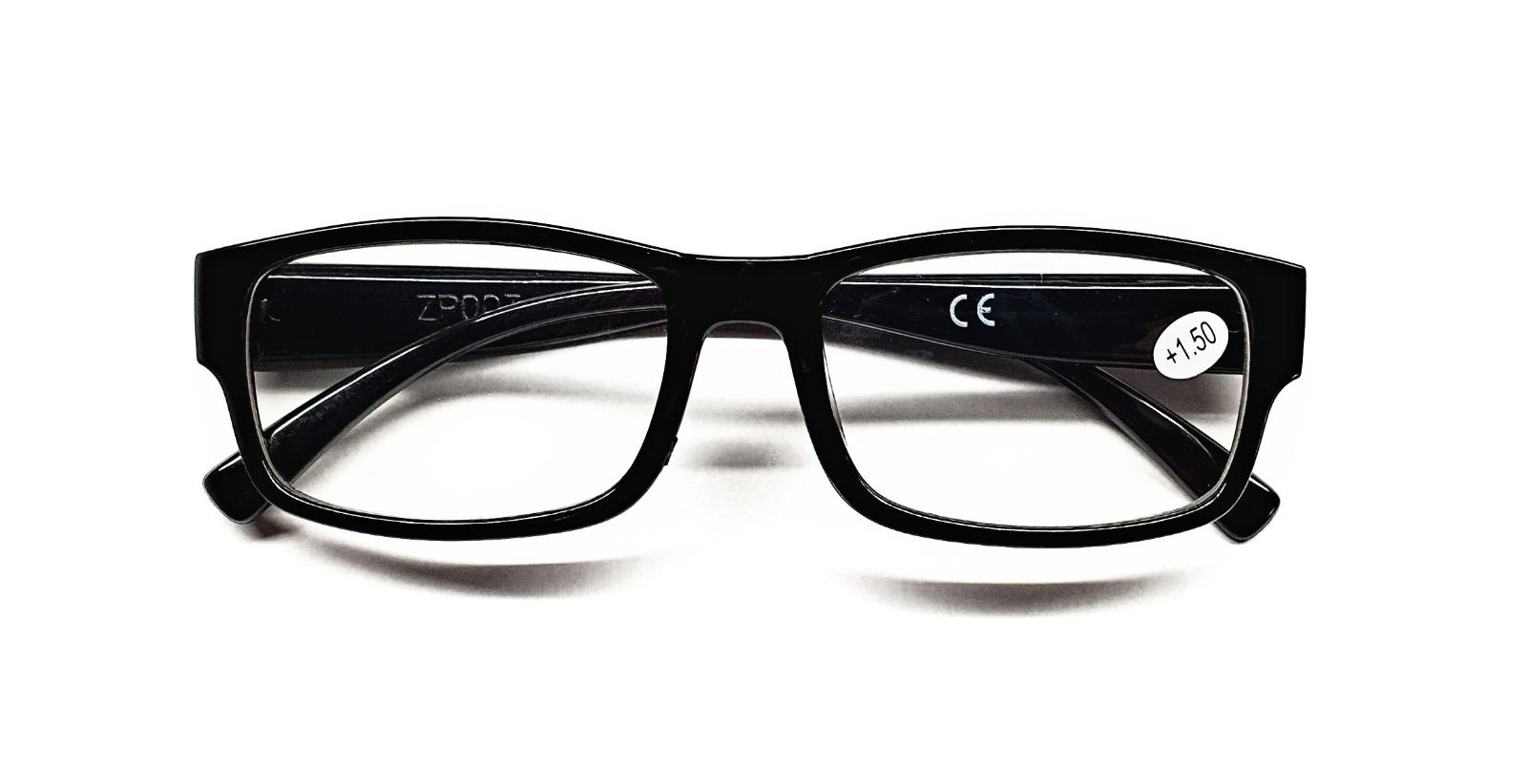 Dioptrické okuliare čítacie, plastové čierne rámčeky na čítanie, dioptria +2,5 - Lekáreň a zdravie