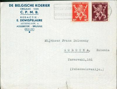 17B1446 Firemní dopis Assebroek - Brugge, Belgie - Sobotka