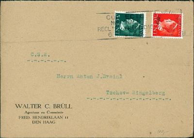 17B1452 Firemní dopis Haag - A. Breinl Horní Výšina