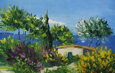 Marcel Belvisi - Domek na zahradě v Provence