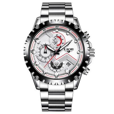 Pánské hodinky - Stříbrná/Bílá 9821 + dárek ZDARMA
